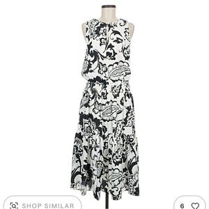 Ralph Lauren Black and White Midi Dress